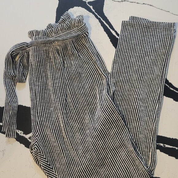 Black and white wide leg pants - Picture 1 of 2